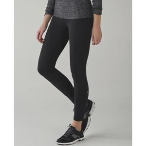 Lululemon Black Pace Queen Tight Full-On Luxtreme 7/8 Legging - Size - 4